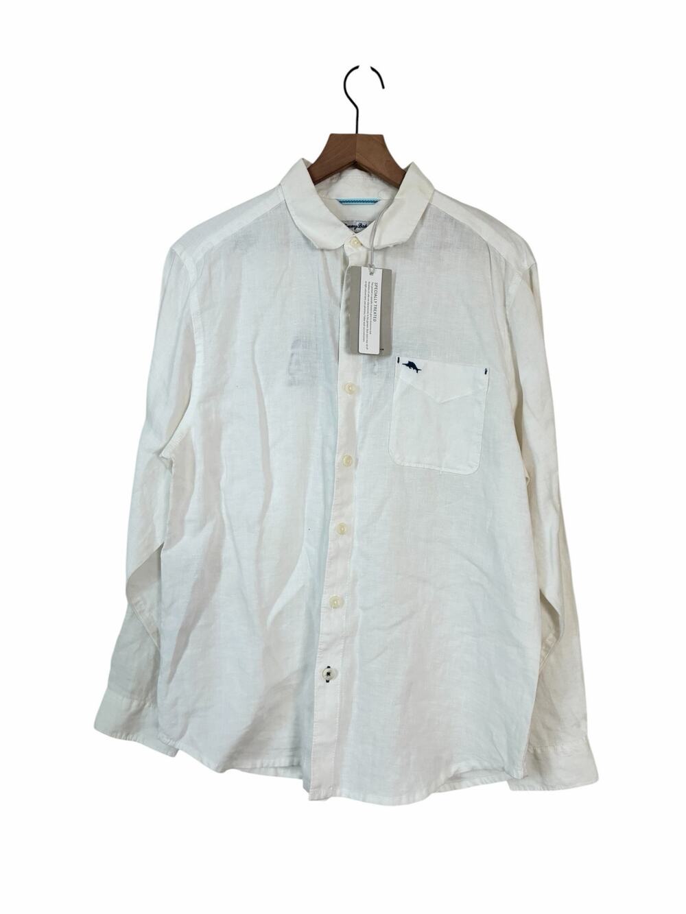 Tommy Bahama Logo Mens 100% Linen Long Sleeve Resort Shirt Size Medium NWT